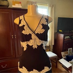 Inc soft lace detail tank top